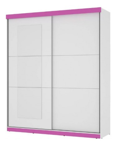 Guarda Roupa Caribe Com Espelho Branco Com Rosa Mirarack Mercado Livre