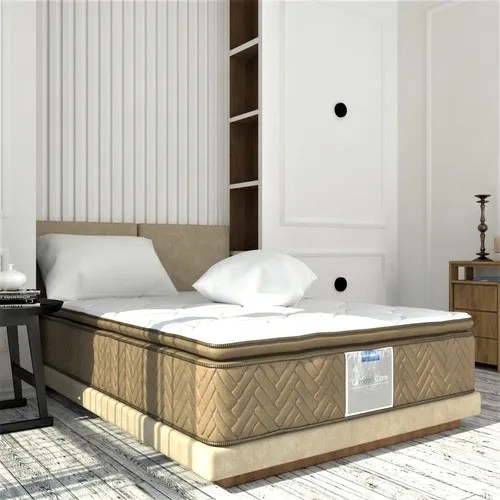 Colchón Restonic Leyen King Size + + 2 Almohadas Color Blanco Meses