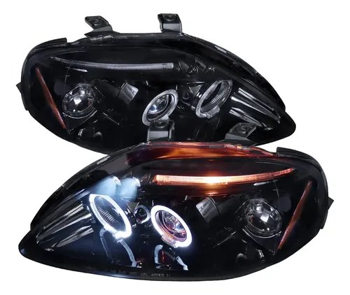 Faros Led Honda Civic 1999 2000 Honda Aro Lupa Negro | Envío gratis