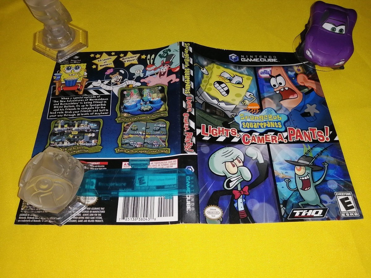 Portada Original Bob Esponja Lights, Camera, Pants! Gamecube Meses