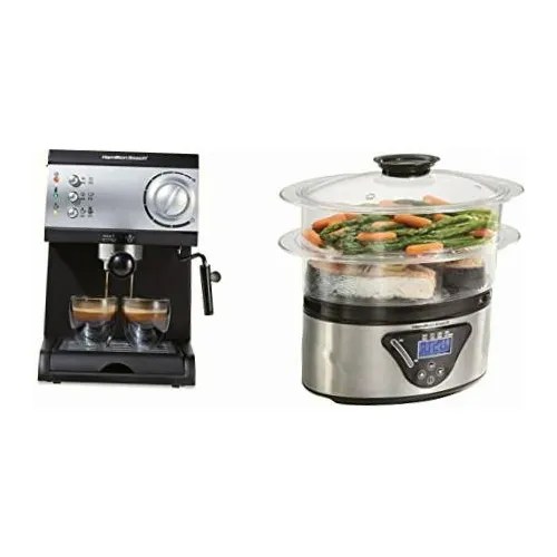 Hamilton Beach 40715 Cafetera Espresso, 2 Tazas, Cappuccino, Meses