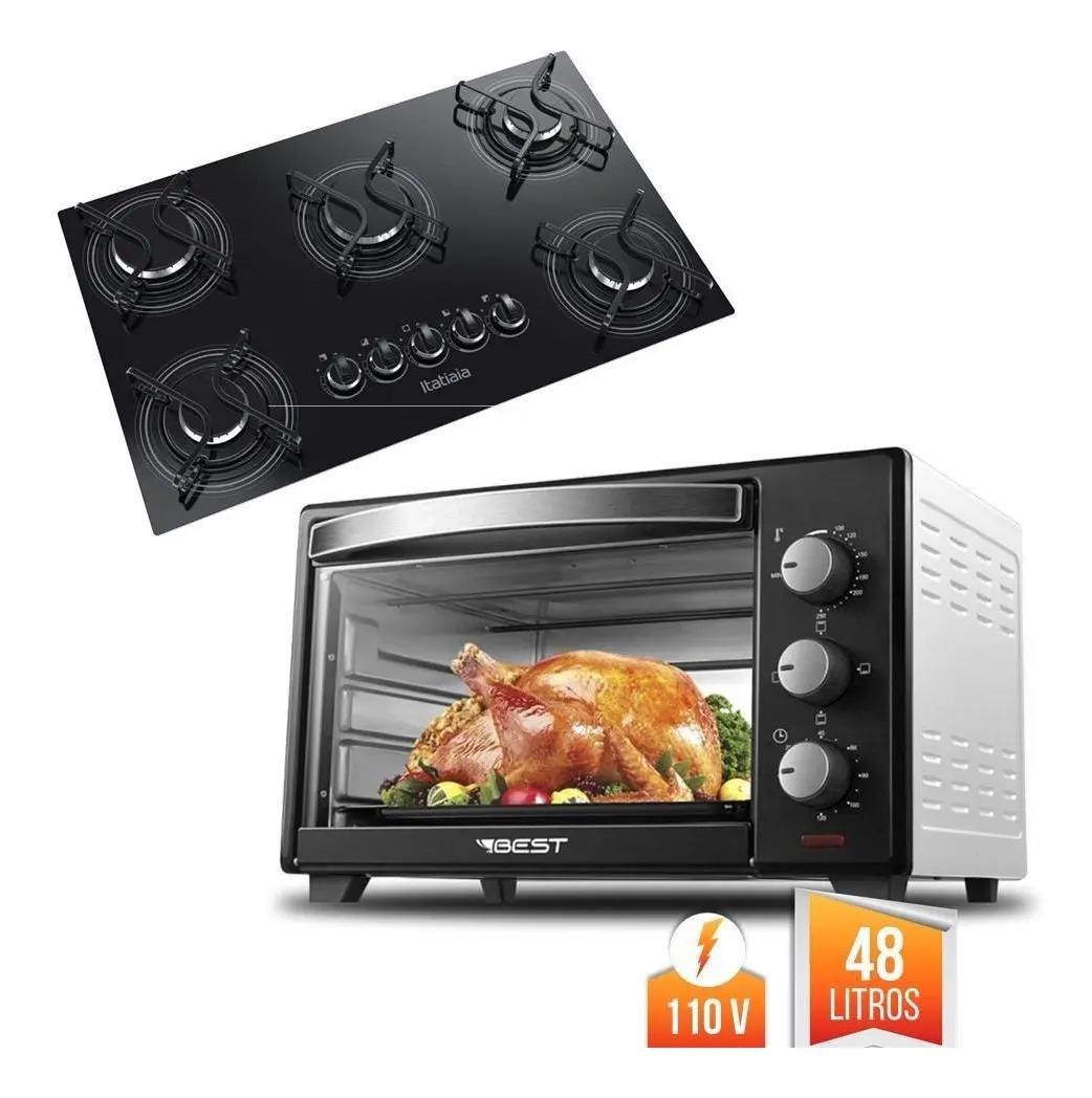 Kit Forno Elétrico 48l Plus 127v E Cooktop Itatiaia 5 Bocas Mercado Livre