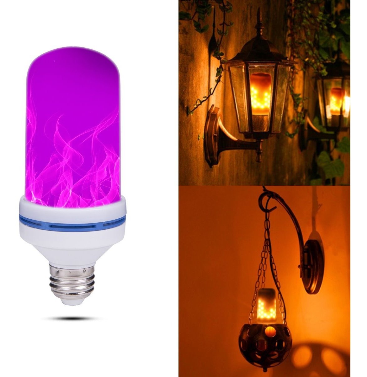 Foco Led Tipo Flama Rosa Con Movimiento 3 Funciones 6w E27 Mercado Libre