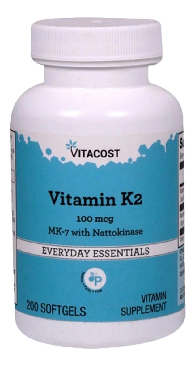 Vitamina K2 Mk7 Nattokinase 200 Softgels Importado Cod. 139 Mercado Livre