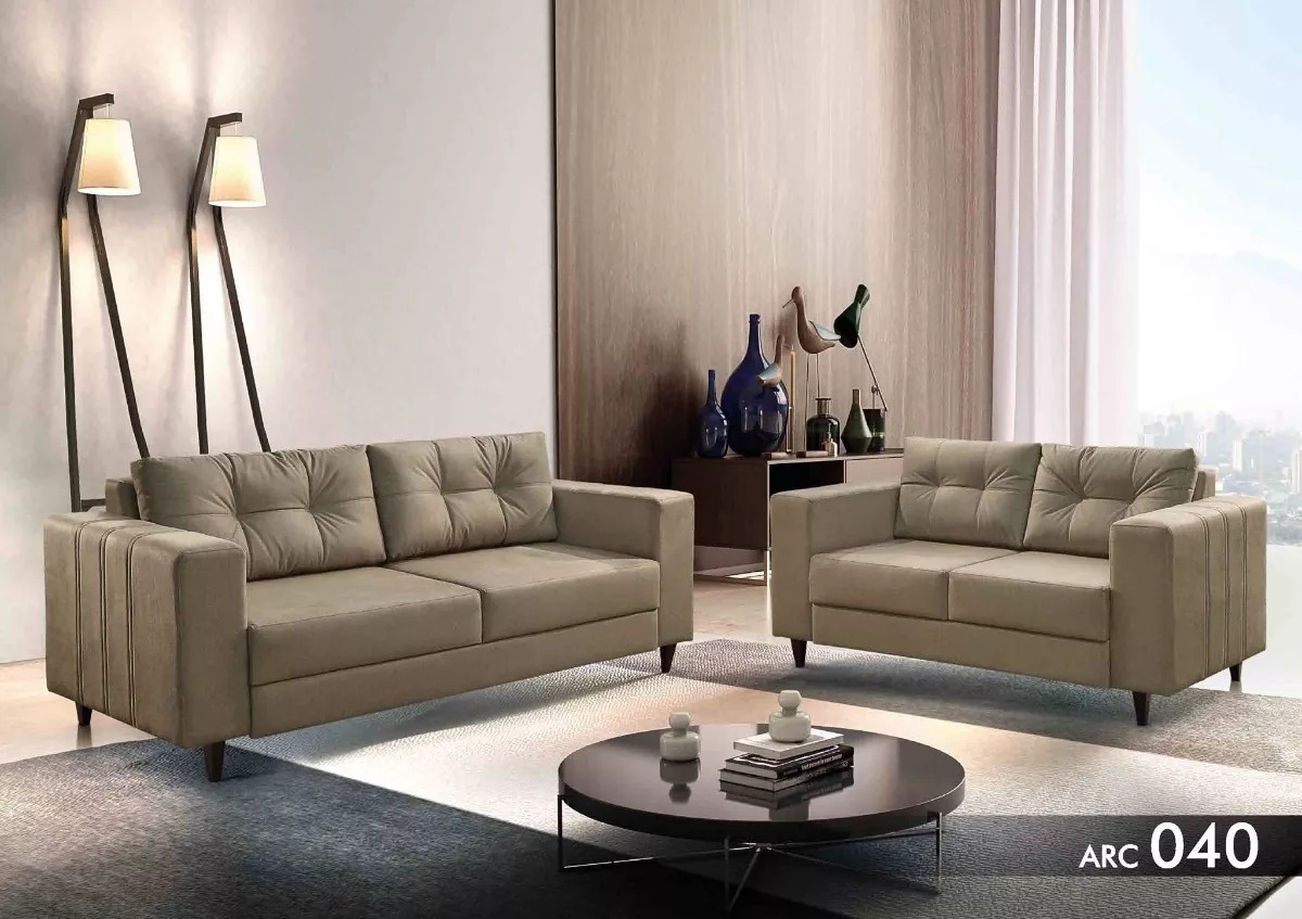 Jogo De Sofá 02 E 03 Lugares Sala De Estar, Barato Mercado Livre