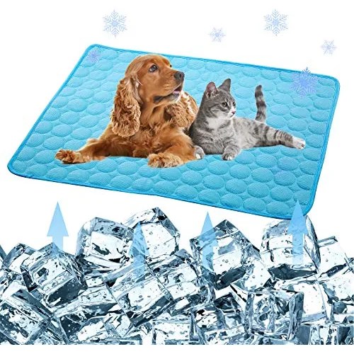 Pet Cooling Mat For Dogs Cats Ice Silk Dog Cooling Mats... Envío gratis