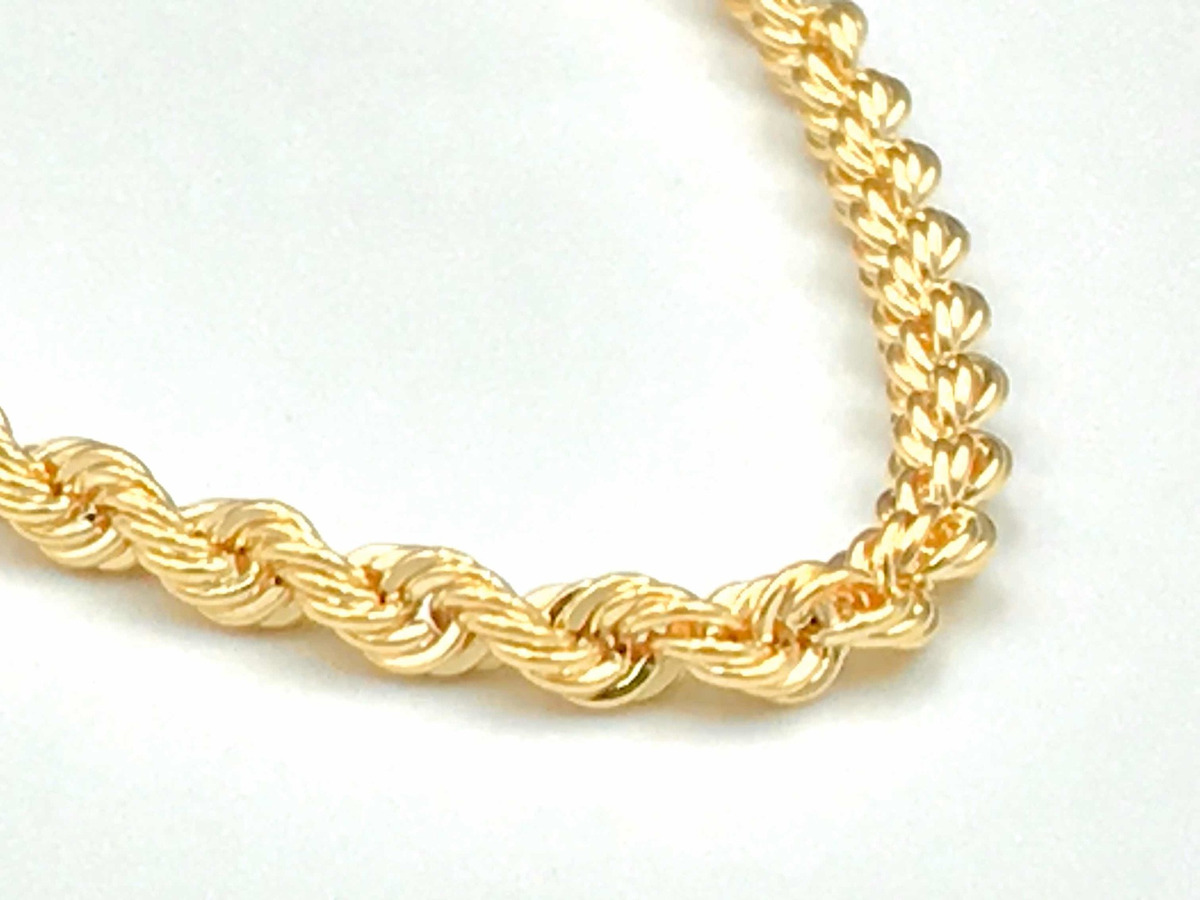 Cadena Caballero Torsal Oro Fino 10k 50 Cm / 4 Mm Grosor Meses sin