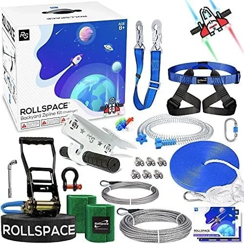 Tirolesa Para Niños Rollspace 150 Pies Tension Zipline Envío gratis