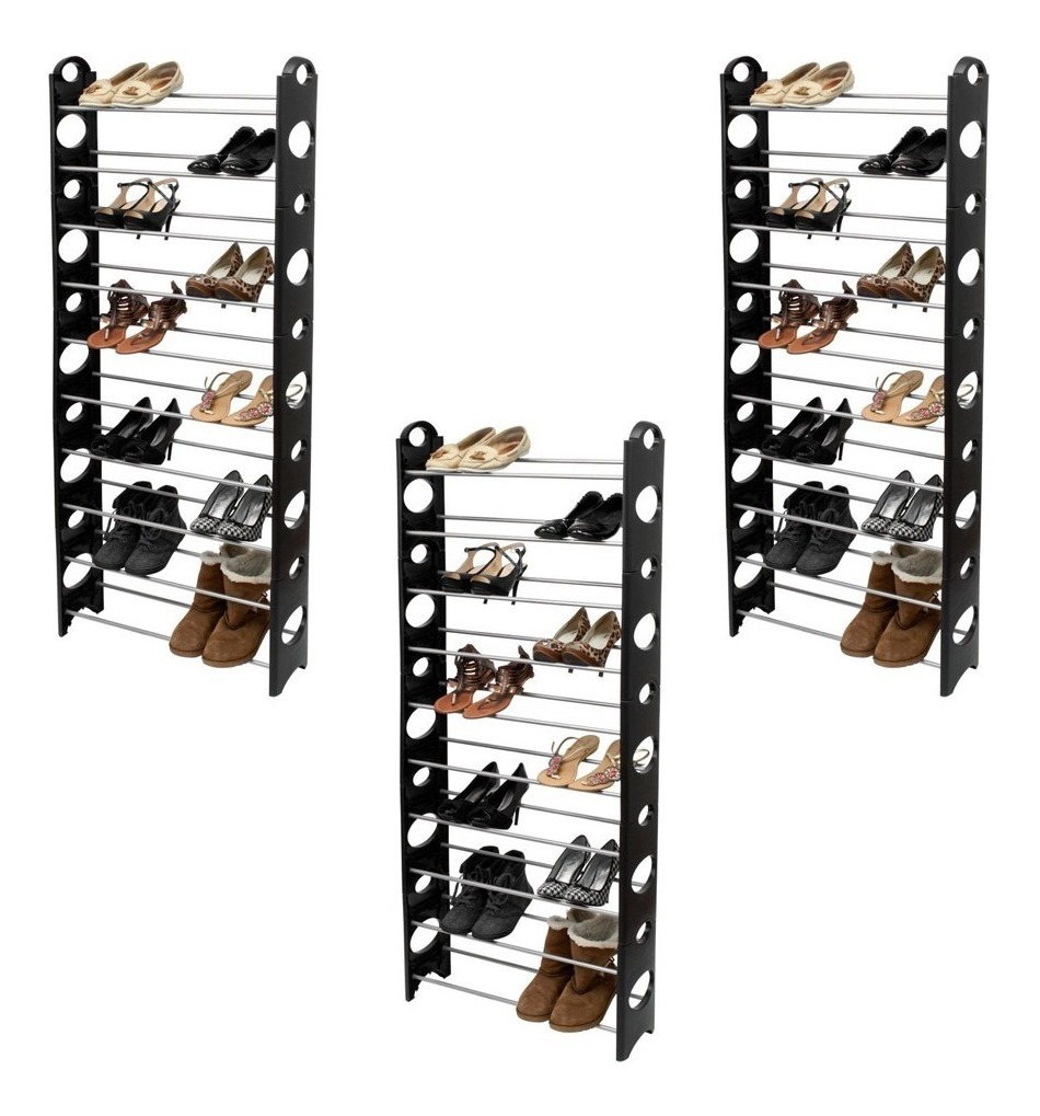 3 Zapatera Rack Para 30 Pares Zapatos 10 Niveles Resistente Mercado Libre