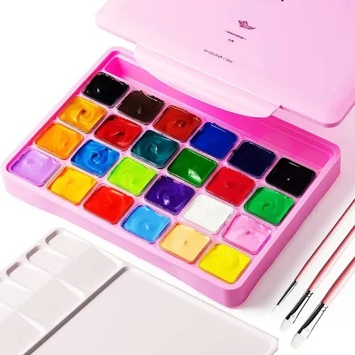 Himi Gouache Paint, 24 Color Paints Set, Jelly Gouache Opaco Meses