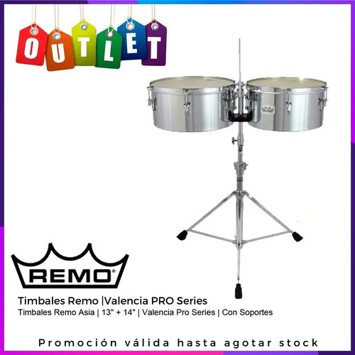 Timbales Remo Valencia Pros Series Tb1314vc Outlet Tm