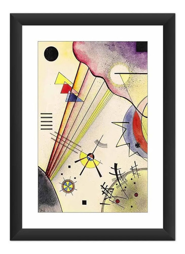 Quadro Kandinsky Figura Geometrica Arte Abstrata Decorar Luz Mercado Livre