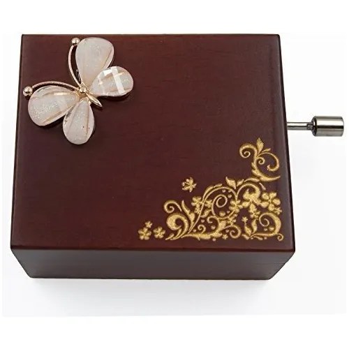 Caja Musica Madera Color Rojo Wingostore Cancion Cumpleaños Meses sin