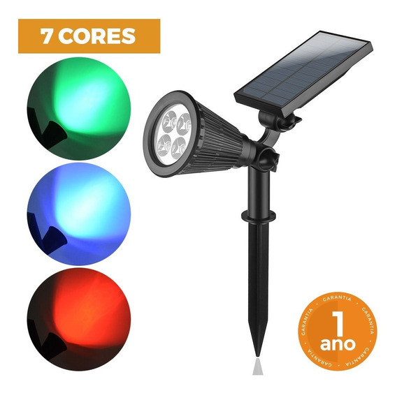 Luminaria Solar Verde MercadoLivre 📦