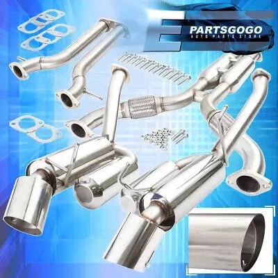 For 09-20 Nissan 370z Z34 Steel Dual Cat Back Exhaust Sy Aac Indicado
