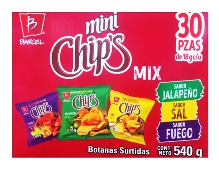 Barcel Botanas Surtidas Pack 30 Piezas, Chips Jalapeño,fuego MercadoLibre