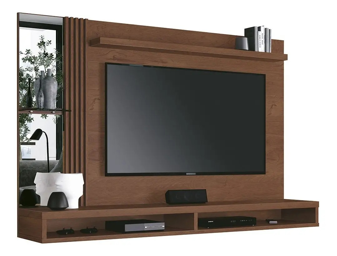 Painel Home Paris Para Tv Até 55 Polegadas Naturale/ripado Mercado Livre