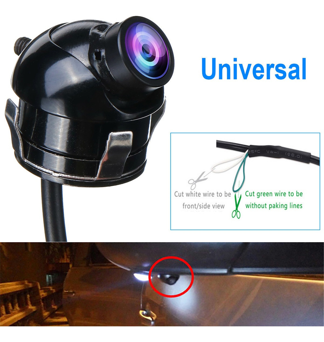 Cámara De Visión Trasera Frontal 360 Hd Ccd Para Coche, Impe Mercado