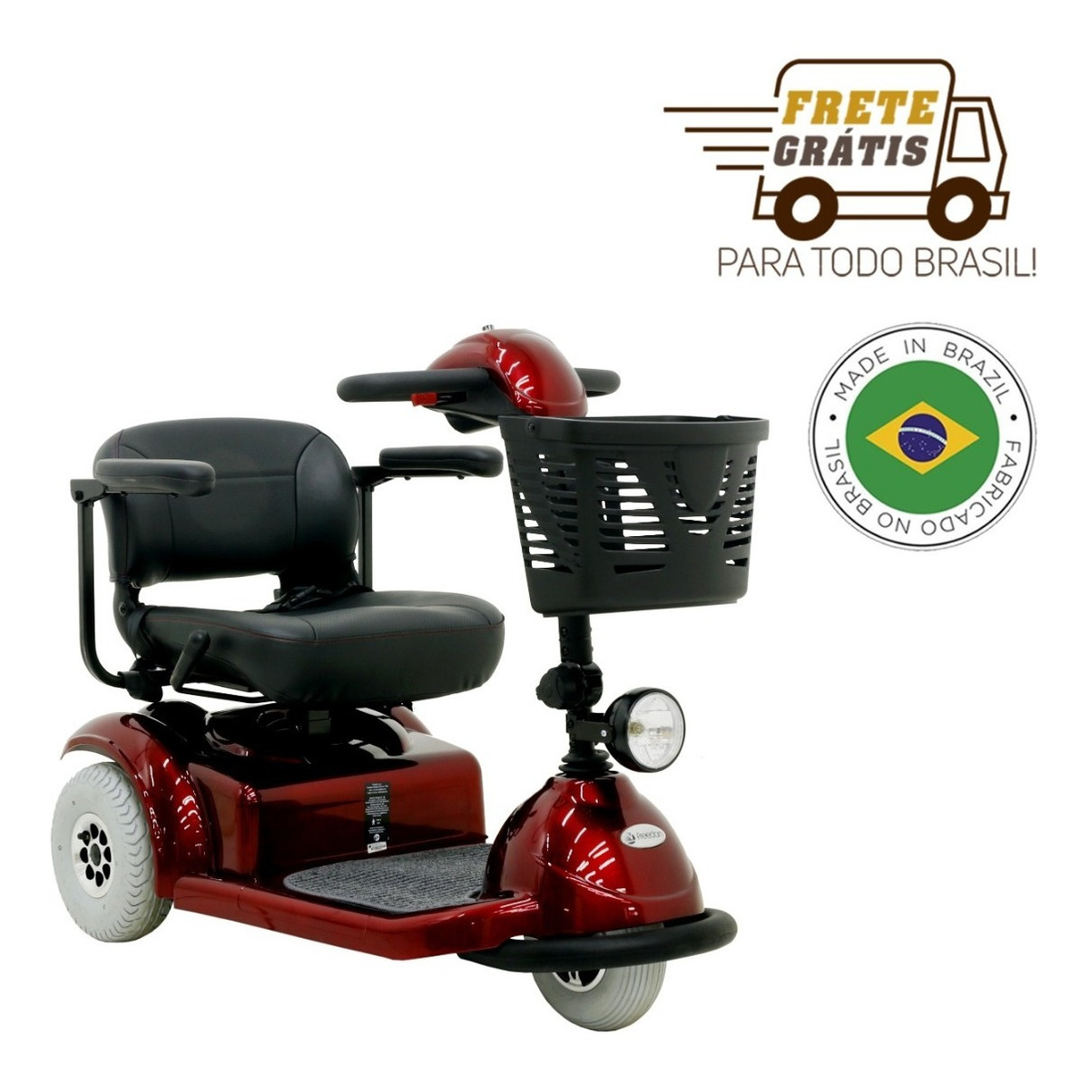 Scooter Idoso Triciclo Deficiente Mirage Sx Freedom Vinho Mercado Livre
