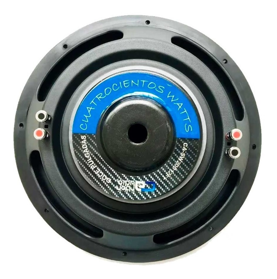 Woofer Plano 12 Pulgadas 400 Watts 2 Bobinas Carbón Sw20012 Meses sin