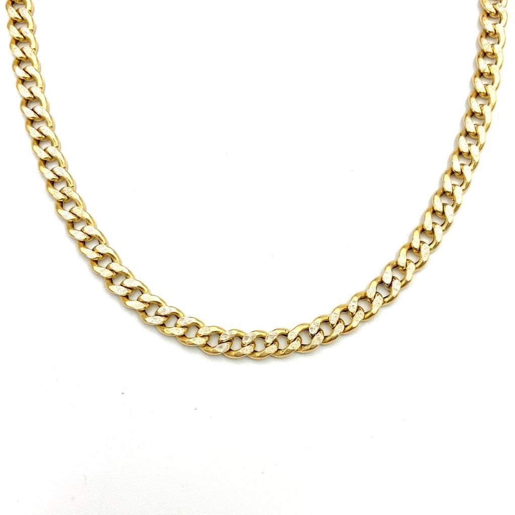 Cadena Para Hombre Gruesa Oro 10k Cubana 65 Cm / 5.5 Mm Mercado Libre