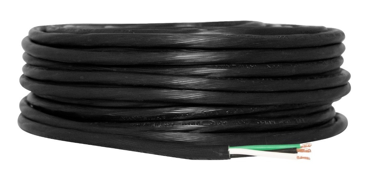 Cable Uso Rudo 3x12 Rollo 100m Negro VOLTMEX OFICIAL