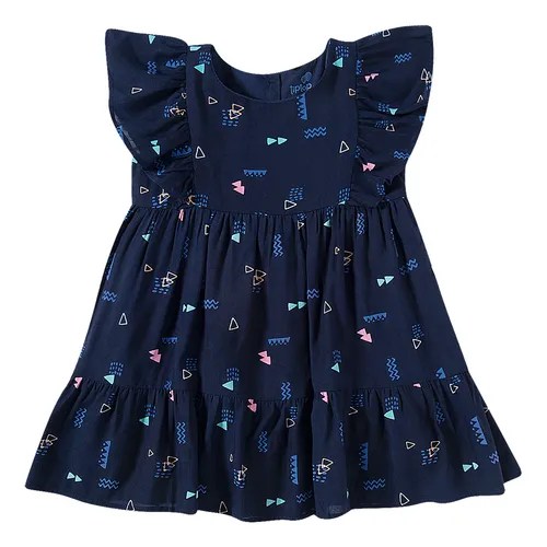 Vestido Viscose Folk Toddler Tip Top Parcelamento sem juros