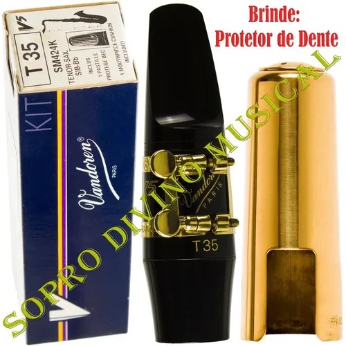 Boquilha Sax Tenor Vandoren V5 T35 Raridade Sm425k Kit Parcelamento