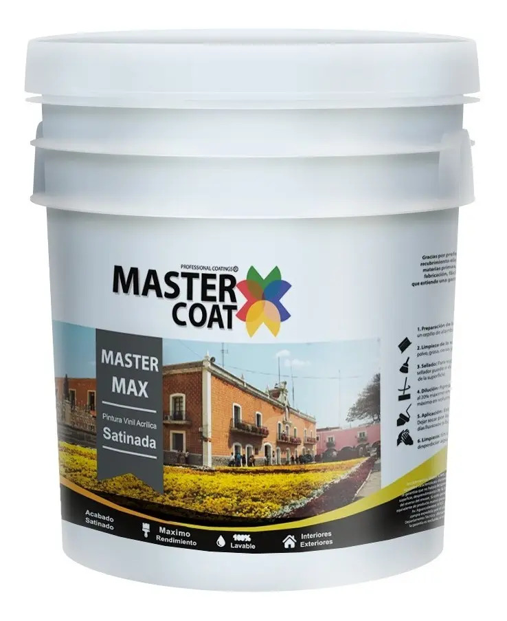 Cubeta De Pintura Vinílica Lavable 19lt Max Igualación Color Meses