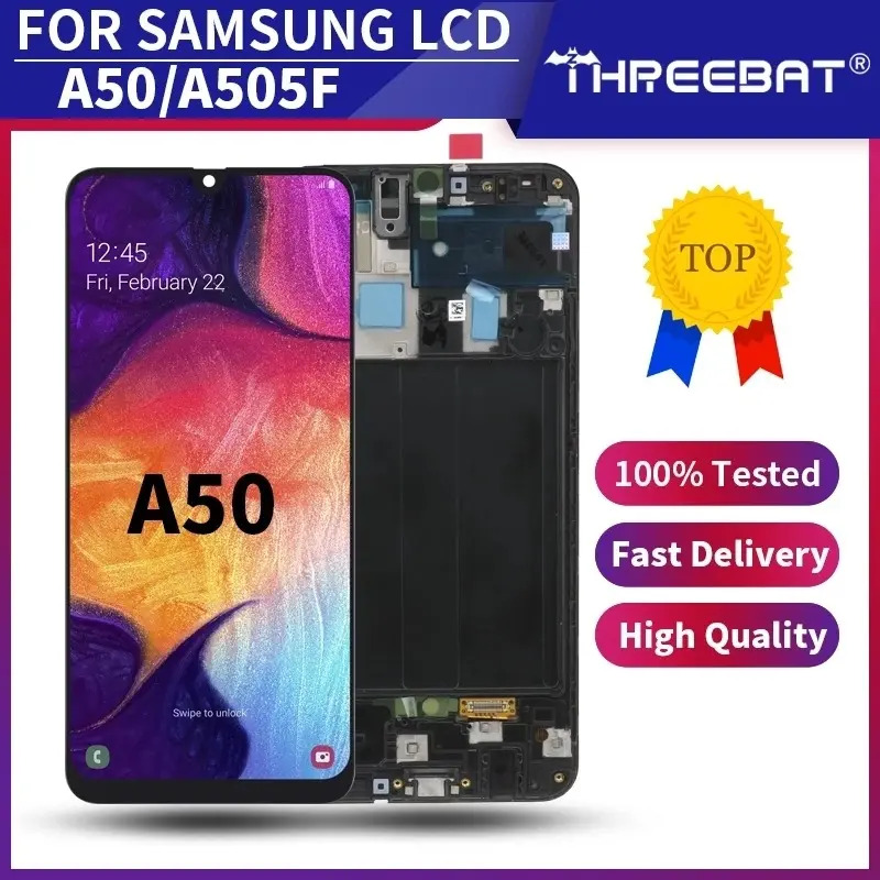 Pantalla Amoled Samsung A50 A505 Original Con Marco Mercado Libre