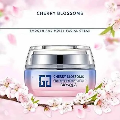 Creme Moist Facial Cream Bioaqua Cherry Blossoms MercadoLivre