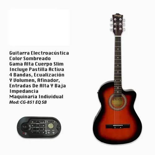 Guitarra Electroacustica Mccartney Slim Con Funda Y Tahaly