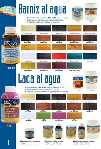 Laca Al Agua X 4 Litros-Tiñe Y Protege Maderas-Alto Brillo | Mercadolibre