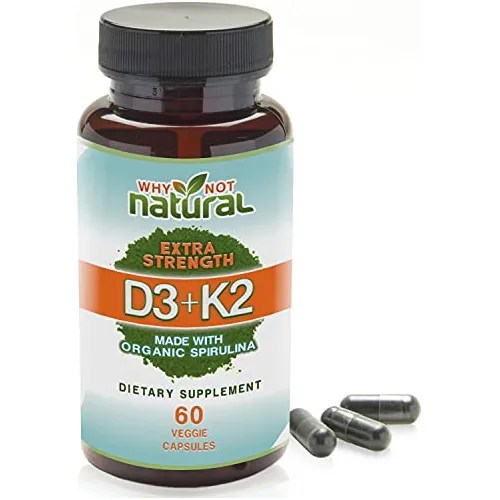 Vitamina D3 K2 (mk7) Espirulina Organica 10000 Ui 60cap Envío gratis