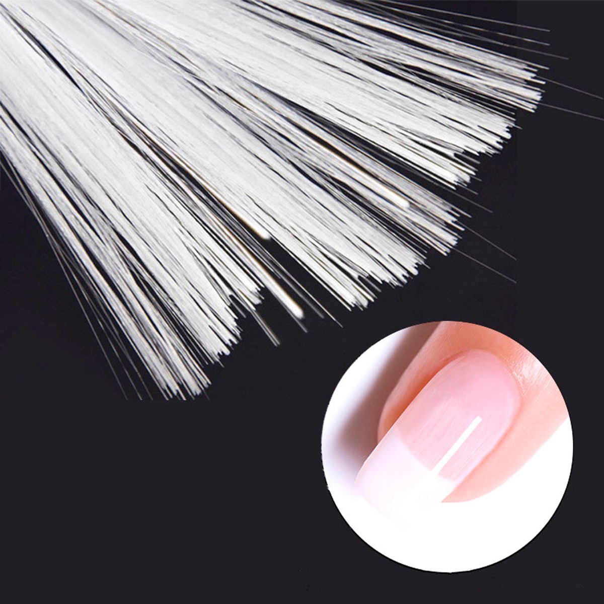Kit 10 Pacotes 100 Fibra De Vidro Fio A Fio Unhas Promoção! Frete grátis