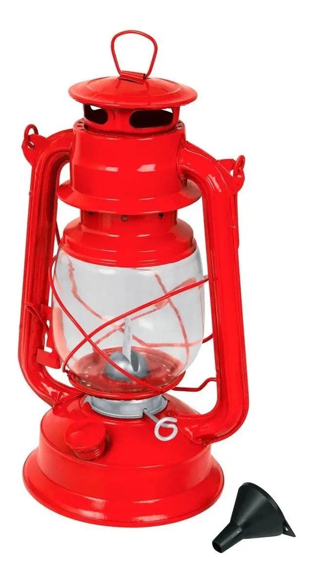 Lámpara De Petróleo, Color Rojo, 12' Pretul 22320