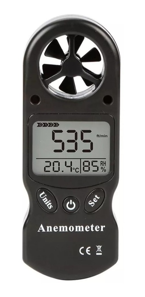 Anemômetro Medidor Digital 3 Em 1 Velocidade Vento Umidade Mercado Livre