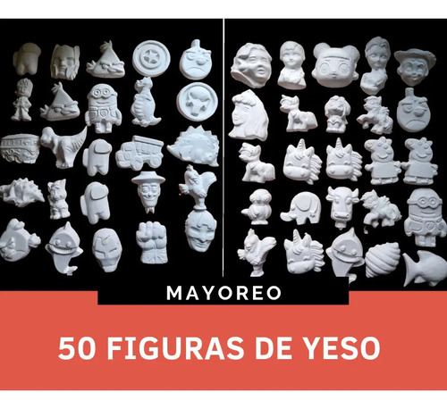 50 Figuras De Yeso Para Pintar, Yesitos Precio De Mayoreo | Meses Sin Intereses