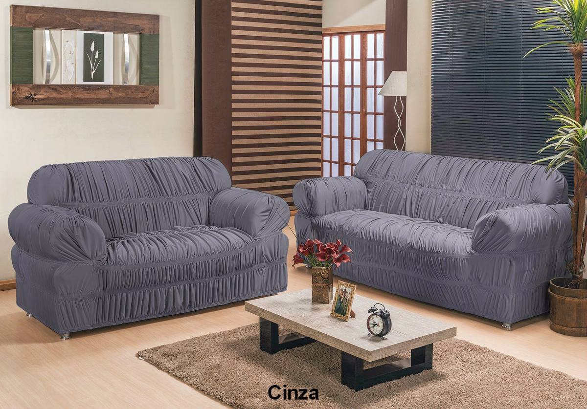 Capa De Sofá 3 E 2 Lugares Em Malha Gel Excelente