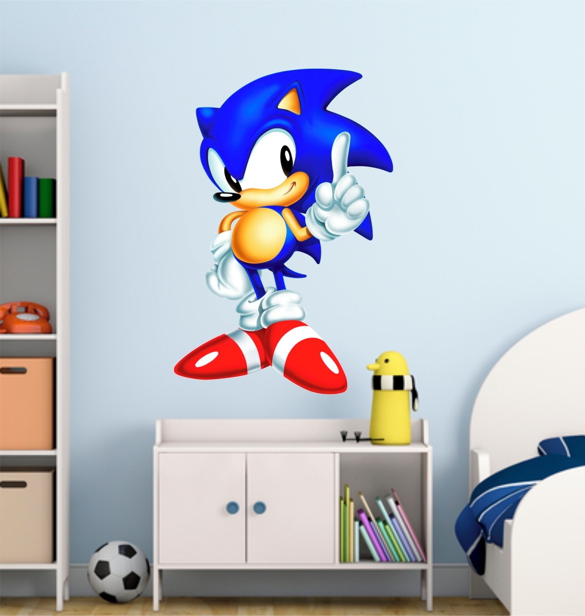 Adesivo De Parede Sonic Mod 140 Tamanho 75cm X 50cm Parcelamento sem