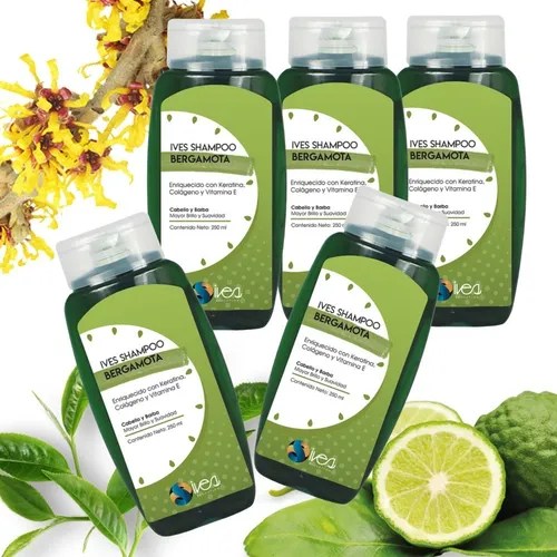 Shampoo Bergamota Coco Hamamelis Romero Ives Mexico 5 Pack Meses sin