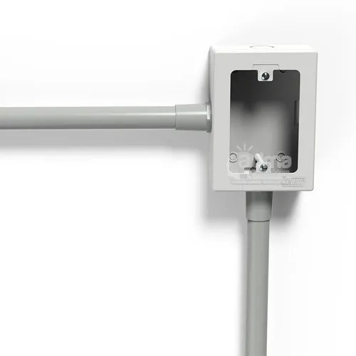 Caja Luz Rectangular Genrod Exterior Pvc Blanca Sobreponer | Adma Distribuidora