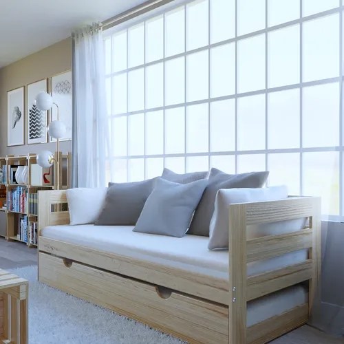 Sofá Cama De Madera Pino MercadoLibre