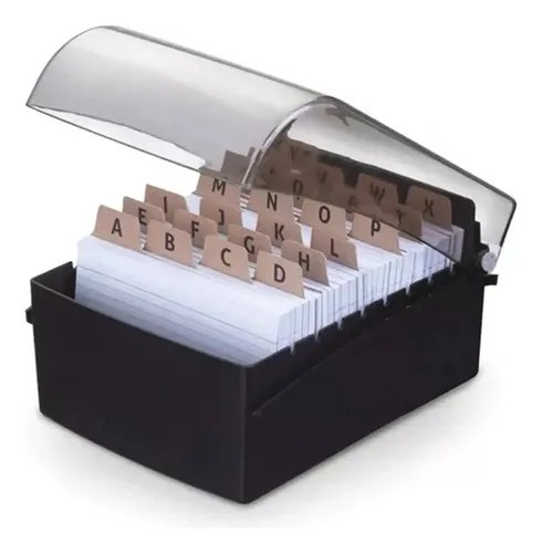 Fichário 4x6 Ficheiro Az Organizador + 100 Fichas Pautada