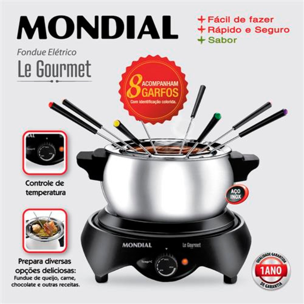 Panela Elétrica Para Fondue 1.270w Le Gourmet Mondial 110v Mercado Livre