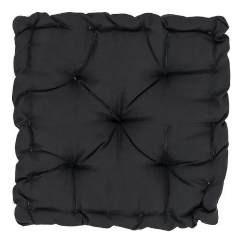 Cojín Oxford para futón, 40 x 40 cm, de alta sofisticación, color negro