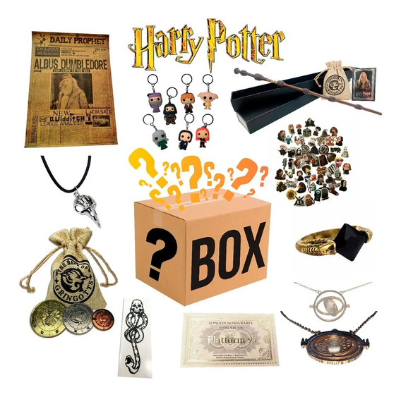 Caja De Harry Potter + De 15 Cosas + $2,000! Incluye Varita! | Meses Sin Intereses