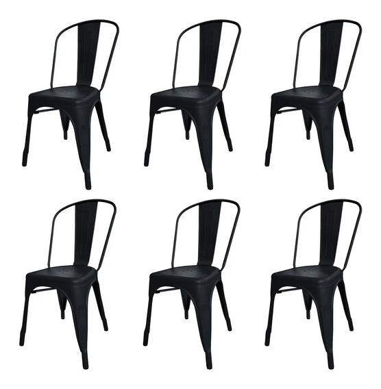Silla Tolix Negra | Mercadolibre 📦