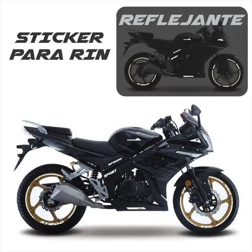 Kit De Stickers Rin Reflejantes Italika Rt200 + Regalo | Meses sin interés