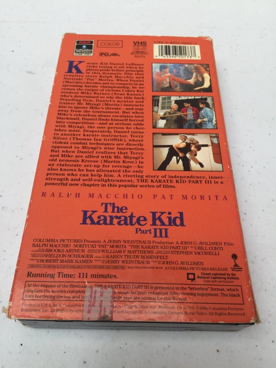 Película The Karate Kid Part 3 Vhs Mercado Libre